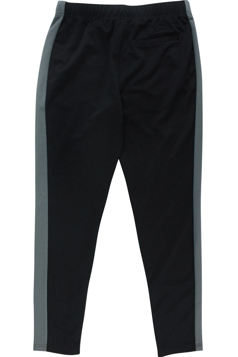 Premium Side Stripe Zip Pocket Track Pants Black - Dark Grey (ZCM4418Z) - Zamage
