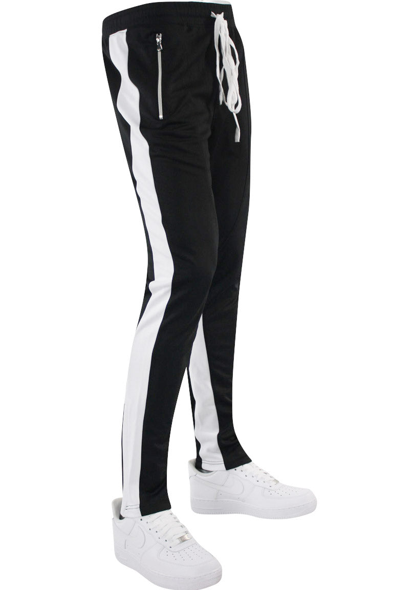 Zone Pro Black w/White Love Stripes Zip Ankle Athletic Pants size