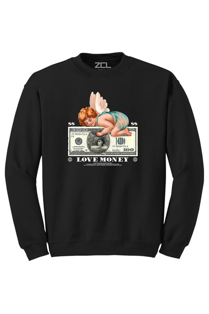 Love Money Crewneck Sweatshirt (Multi Color Logo) - Zamage