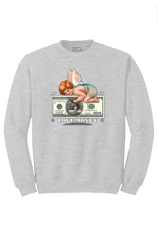 Love Money Crewneck Sweatshirt (Multi Color Logo) - Zamage