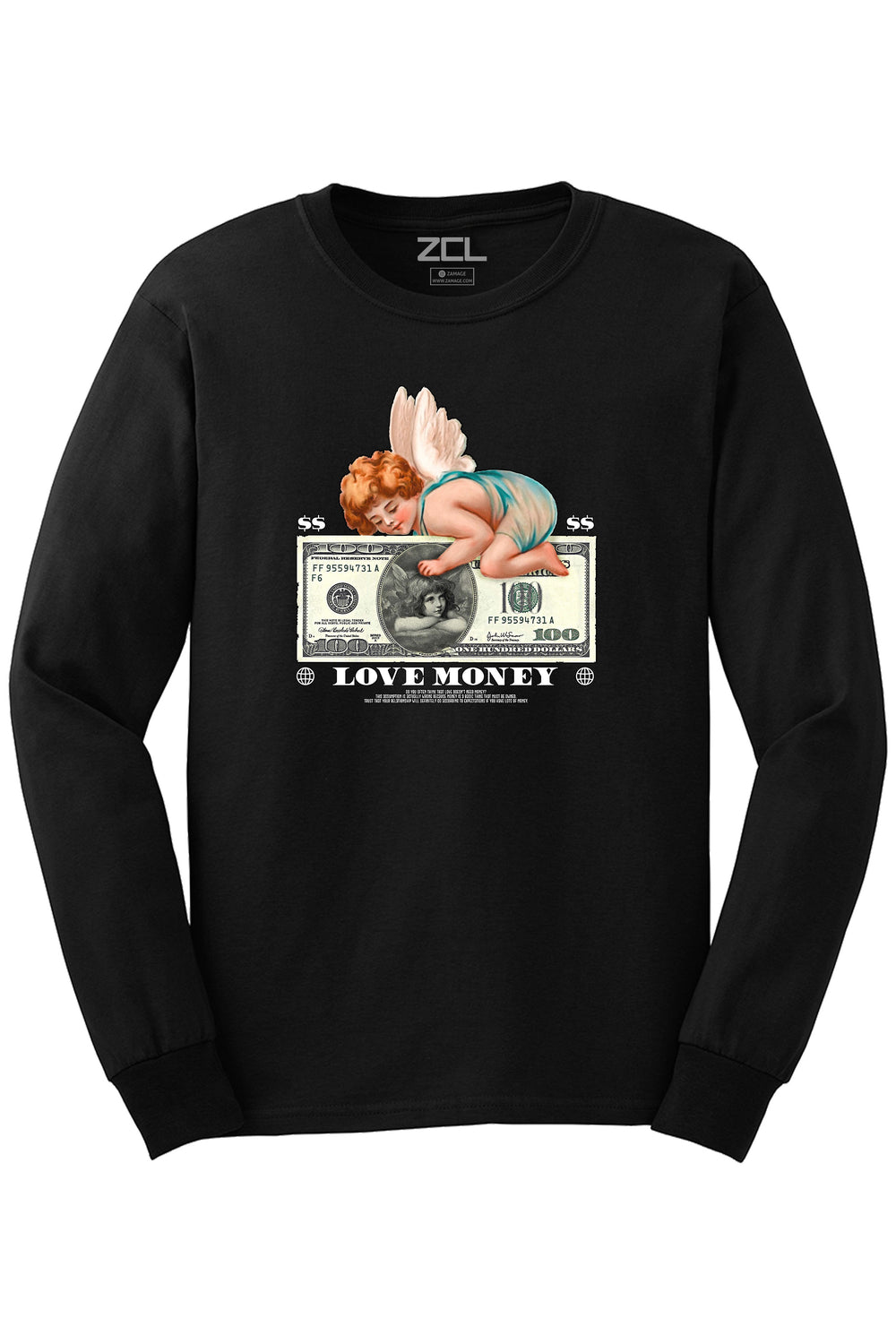 Love Money Long Sleeve Tee (Multi Color Logo) - Zamage