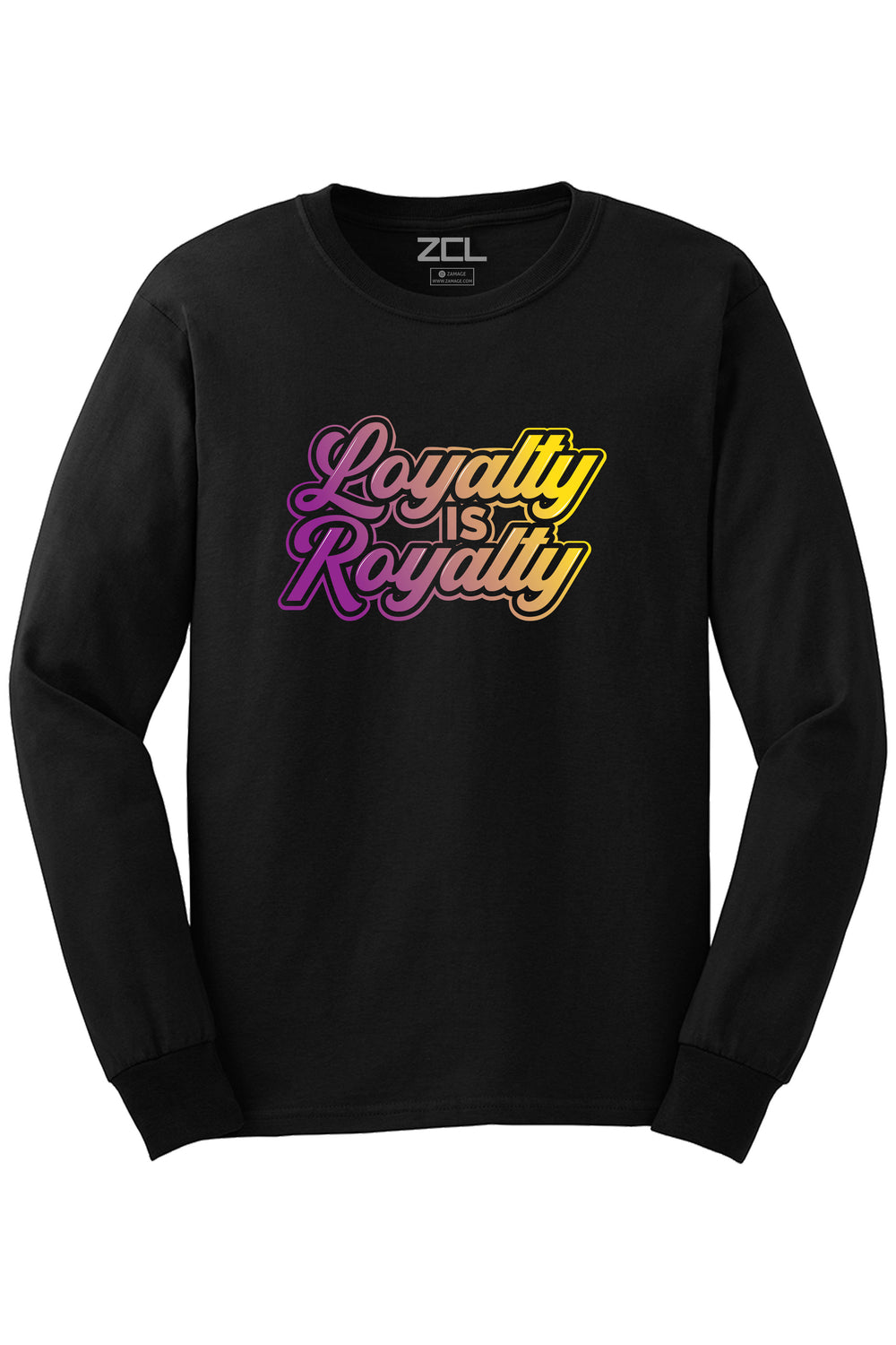 Loyalty Is Royalty Long Sleeve Tee (Purple - Yellow) - Zamage