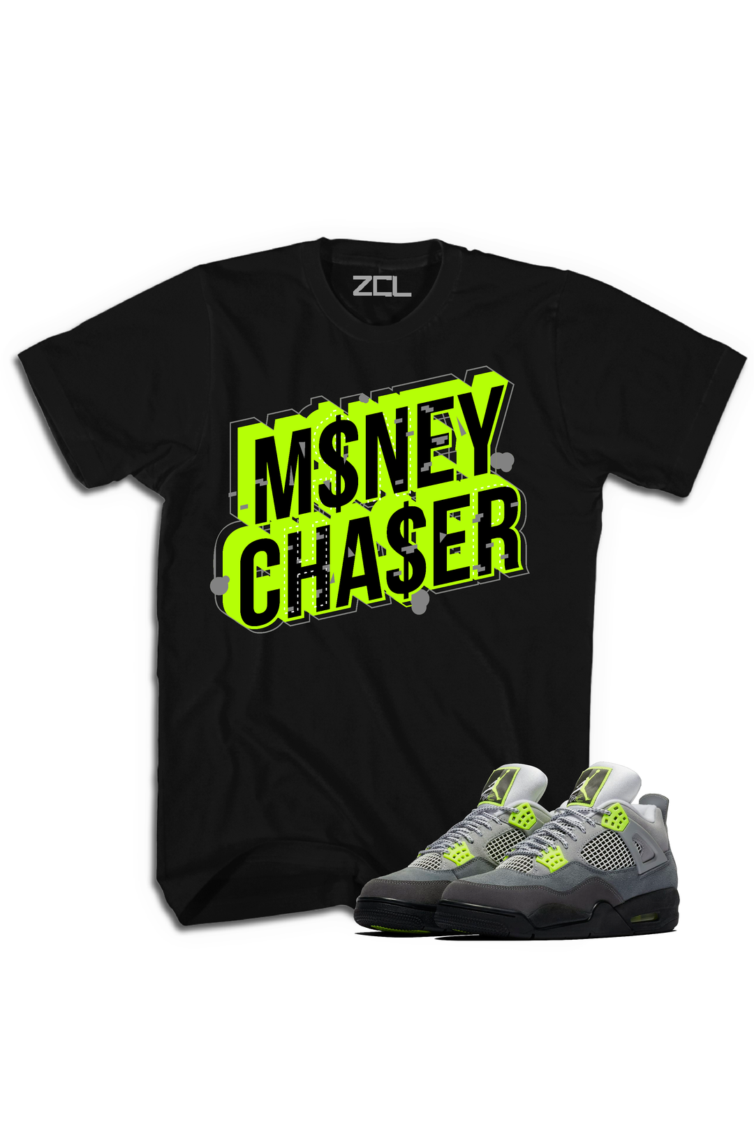 Air Jordan 4 "Money Chaser" Tee Neon - Zamage