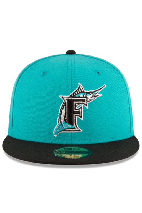 New Era Florida Marlins 1997 World Series Teal Wool 5950 Fitted Hat - Zamage
