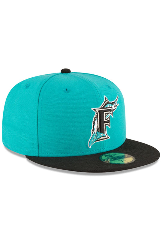 New Era Florida Marlins 1997 World Series Teal Wool 5950 Fitted Hat - Zamage