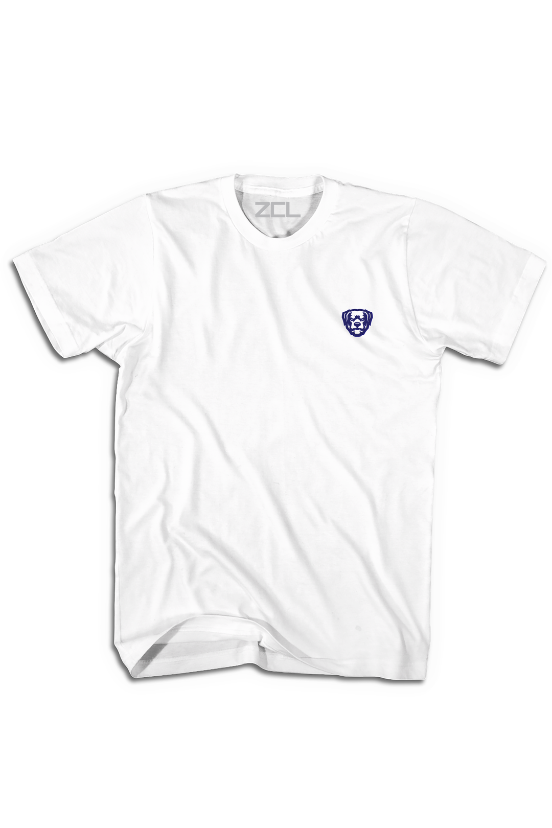Embroidered ZCL Logo Tee White - Navy - Zamage