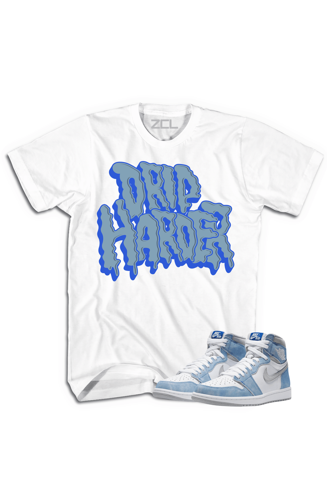 Air Jordan 1 High OG "Drip Harder" Tee (Hyper Royal) - Zamage