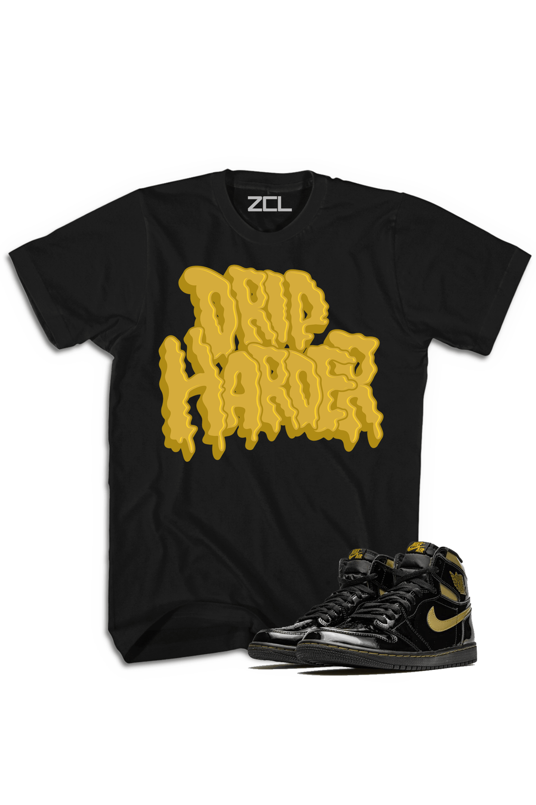 Air Jordan 1 High OG "Drip Harder" Tee (Metallic Gold) - Zamage