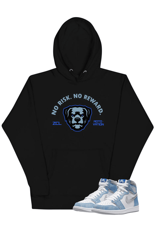 Air Jordan 1 High OG "No Risk No Reward" Hoodie (Hyper Royal) - Zamage