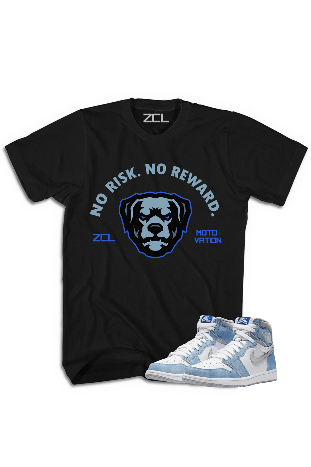 Air Jordan 1 High OG "No Risk No Reward" Tee (Hyper Royal) - Zamage