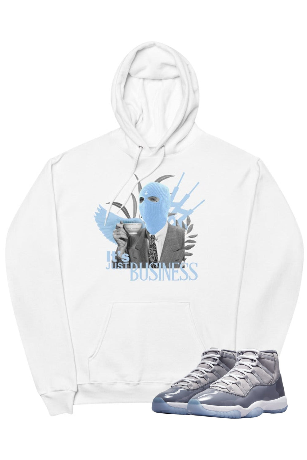 Air Jordan 11 "It's Just Business" Hoodie Cool Grey - Zamage