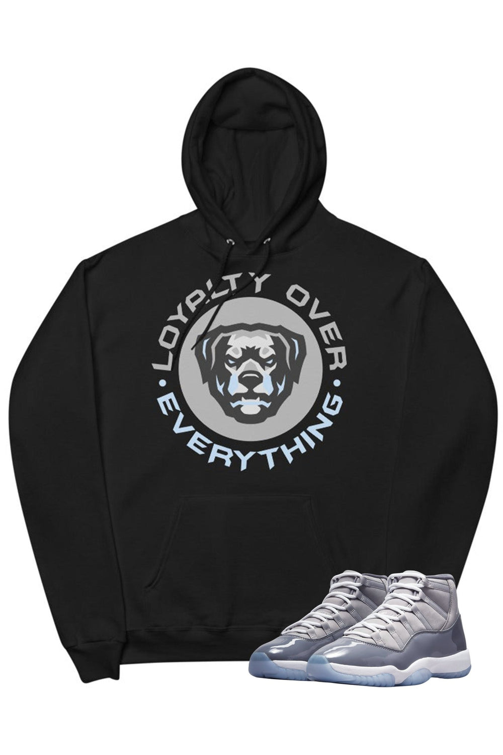 Air Jordan 11 "Loyalty Over Everything" Hoodie Cool Grey - Zamage