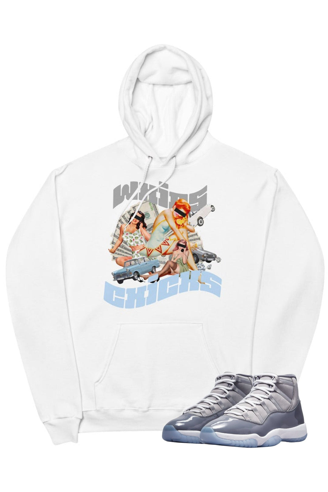 Air Jordan 11 "Whips & Chicks" Hoodie Cool Grey - Zamage
