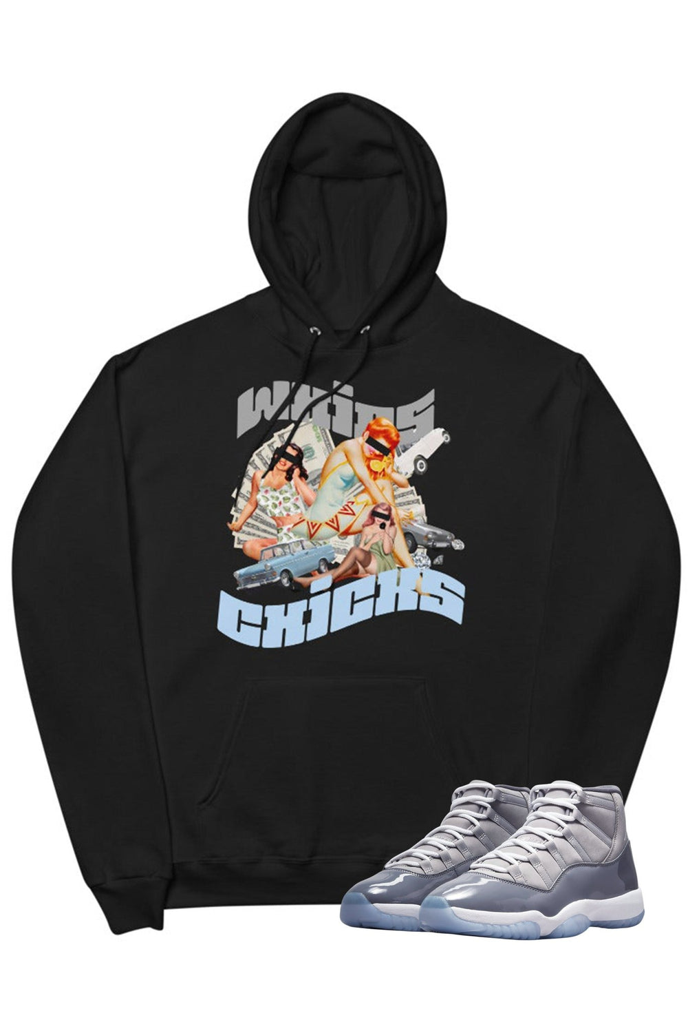 Air Jordan 11 "Whips & Chicks" Hoodie Cool Grey - Zamage