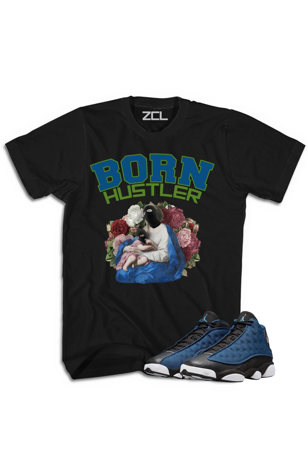 Air Jordan 13 "Born Hustler" Tee Brave Blue - Zamage