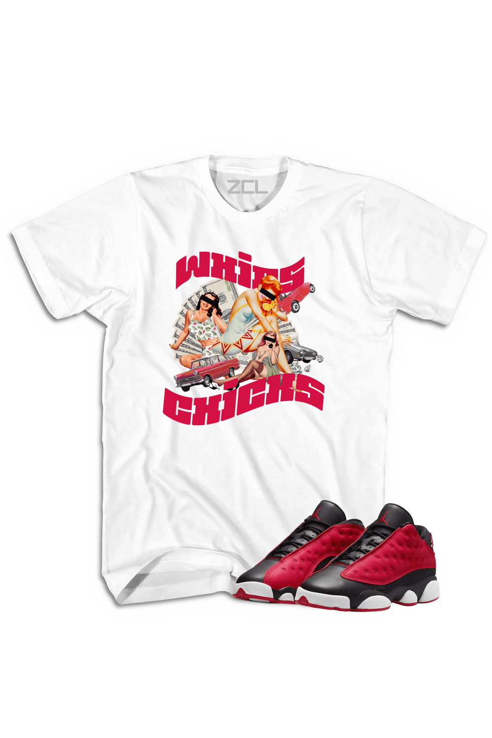 Air Jordan 13 Low "Whips N Chicks" Tee Very Berry - Zamage