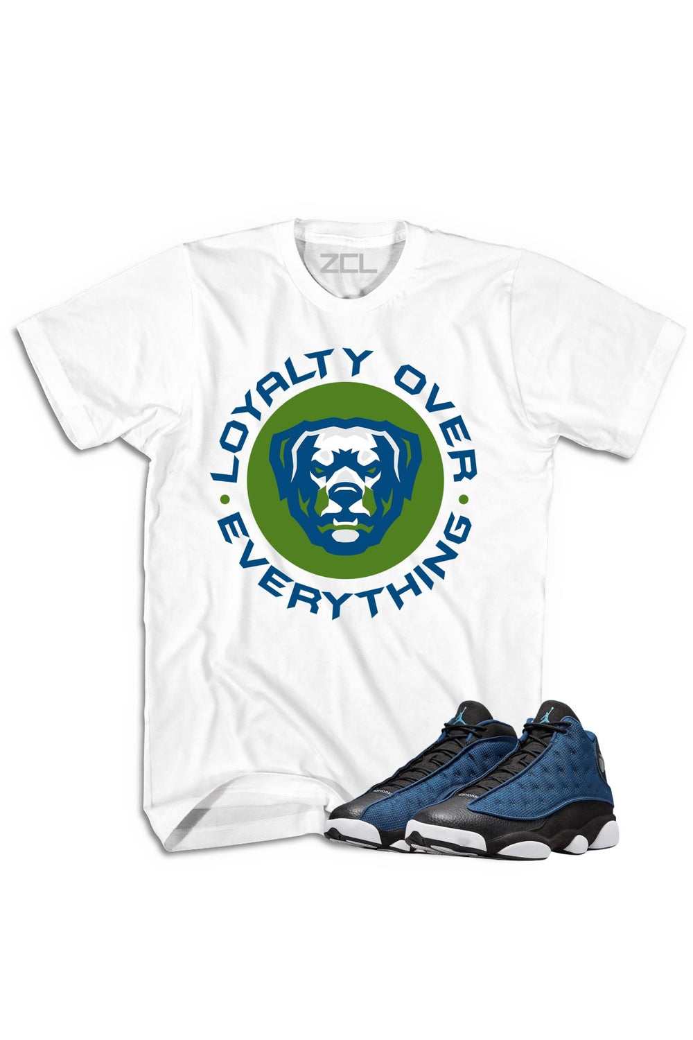 Air Jordan 13 "Loyalty Over Everything" Tee Brave Blue - Zamage