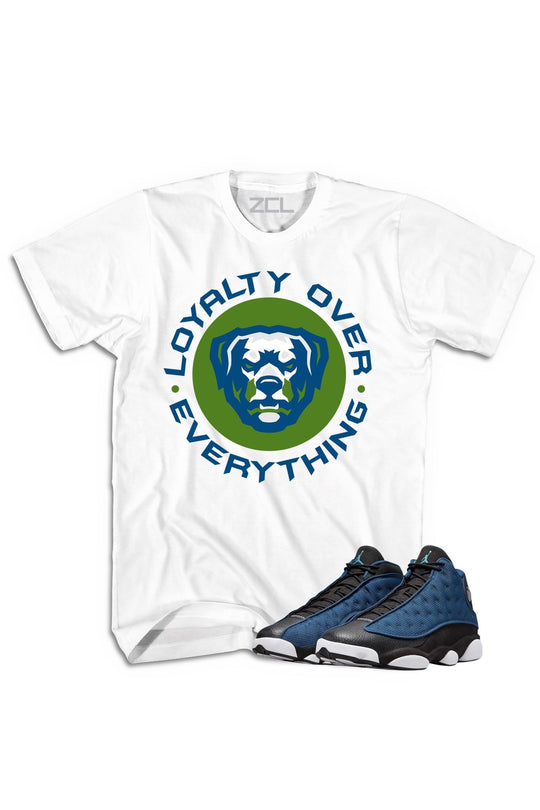 Air Jordan 13 "Loyalty Over Everything" Tee Brave Blue - Zamage