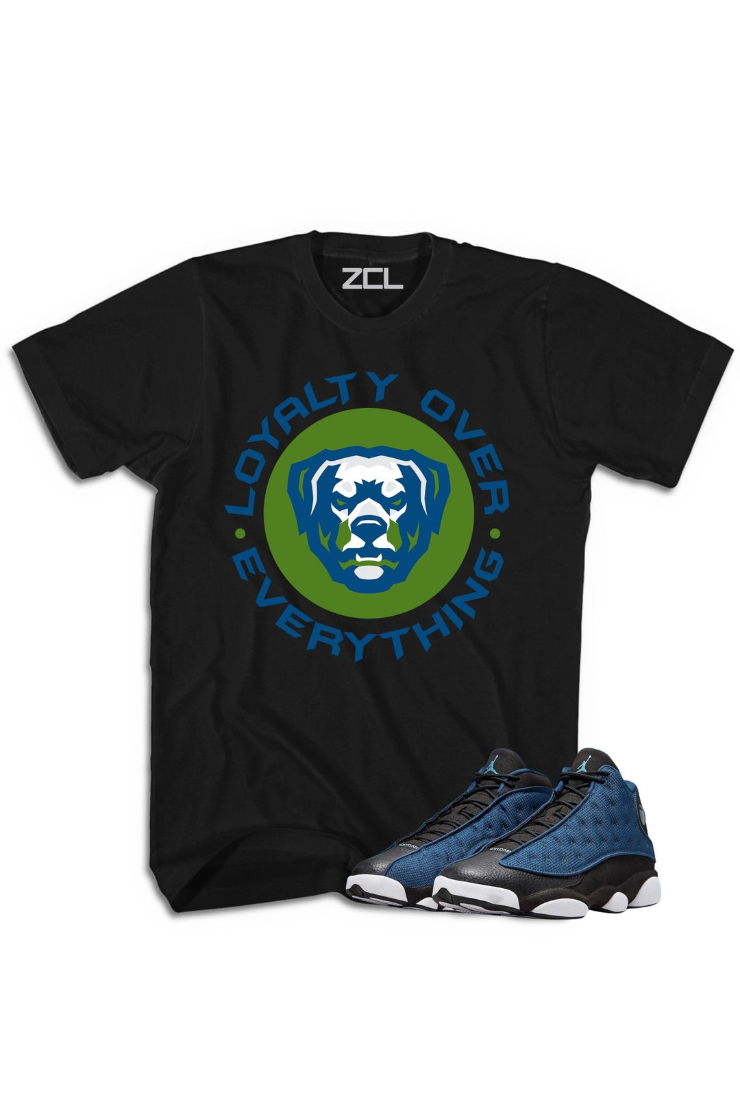 Air Jordan 13 "Loyalty Over Everything" Tee Brave Blue - Zamage