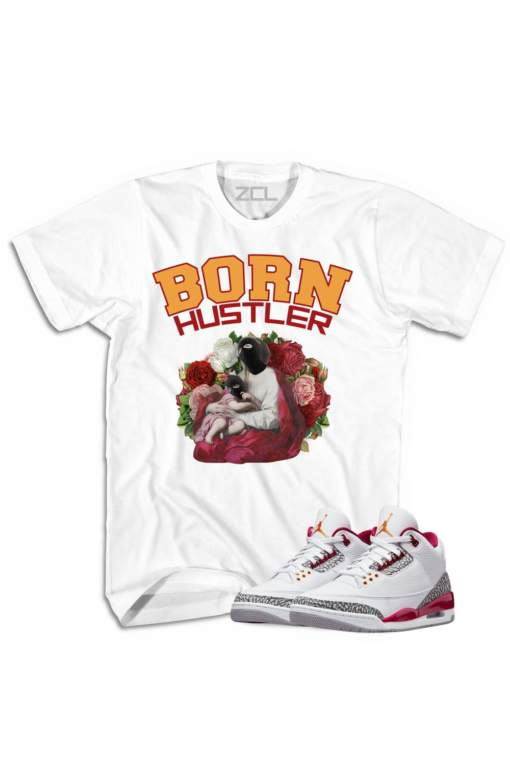 Air Jordan 3 "Born Hustler" Tee Cardinal Red - Zamage
