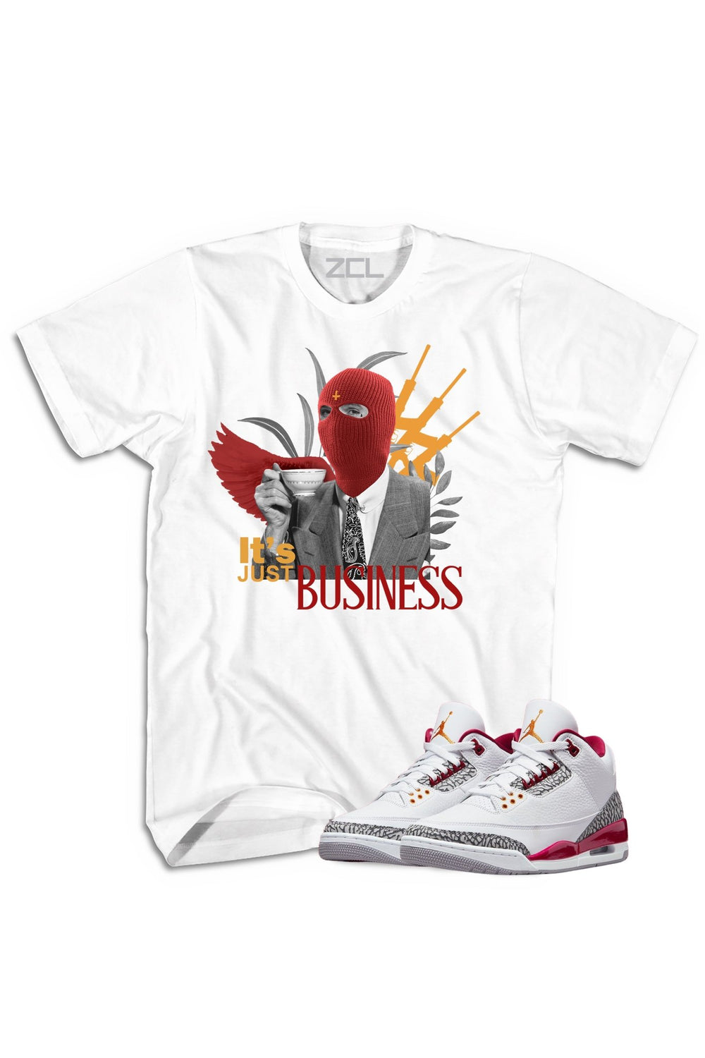 Air Jordan 3 "It's Just Business" Tee Cardinal Red - Zamage