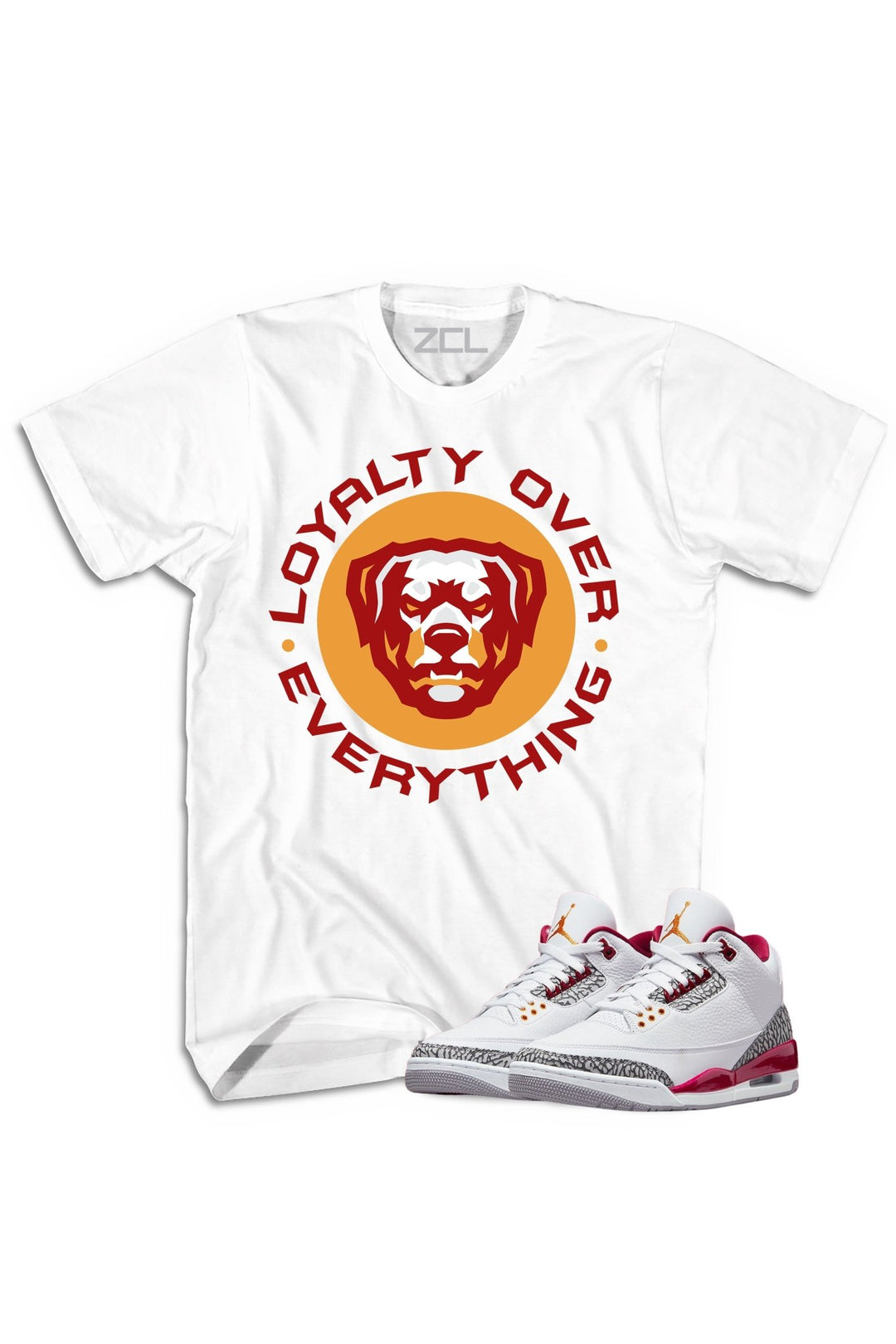 Air Jordan 3 "Loyalty Over Everything" Tee Cardinal Red - Zamage