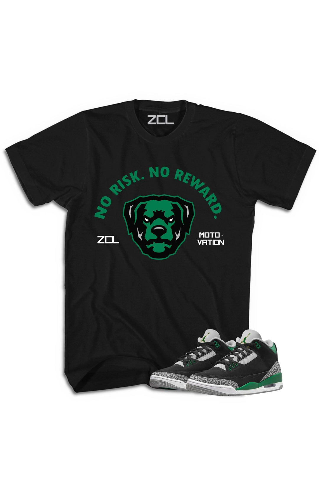 Air Jordan 3 "No Risk No Reward" Tee Pine Green - Zamage