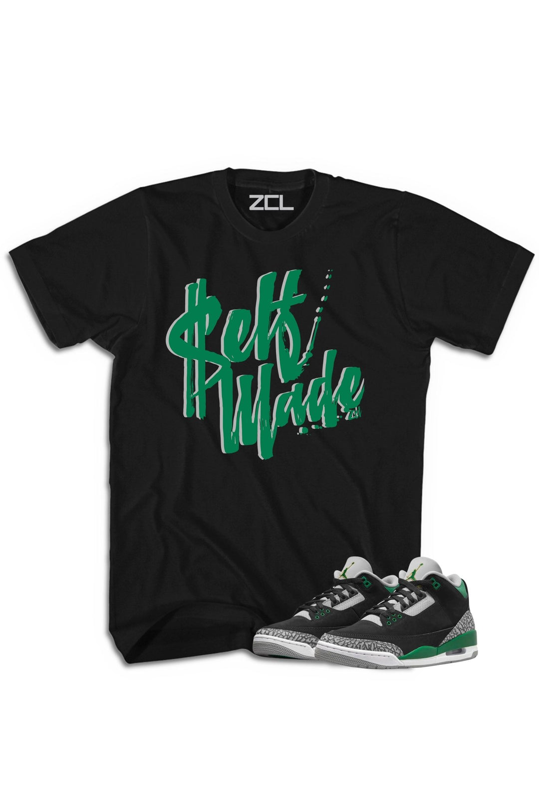 Air Jordan 3 "Self Made" Tee Pine Green - Zamage