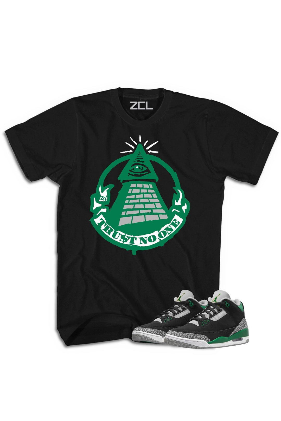 Air Jordan 3 "Trust No One" Tee Pine Green - Zamage