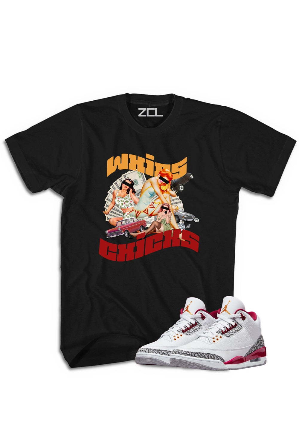 Air Jordan 3 "Whips & Chicks" Tee Cardinal Red - Zamage