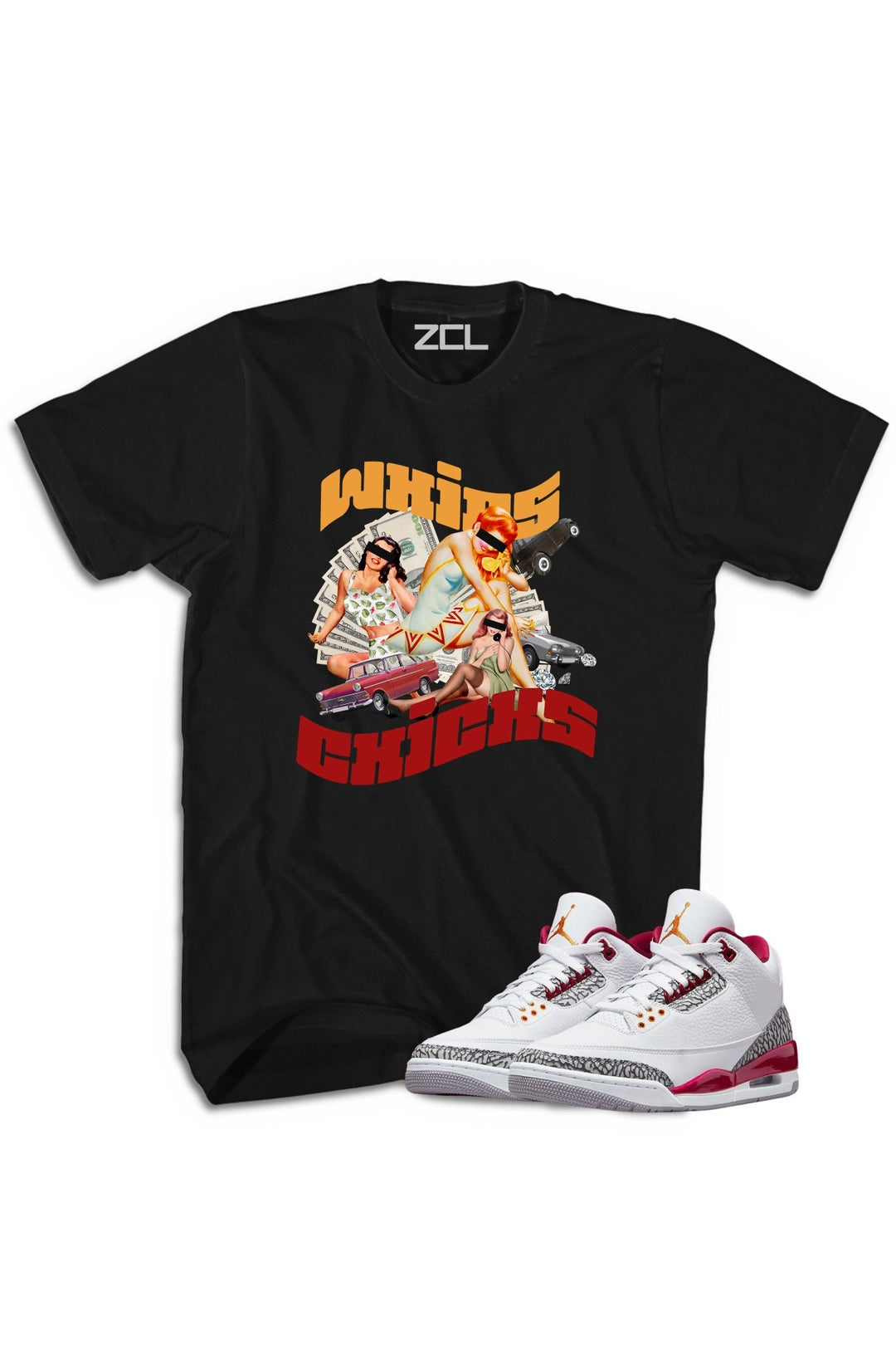 Air Jordan 3 "Whips & Chicks" Tee Cardinal Red - Zamage