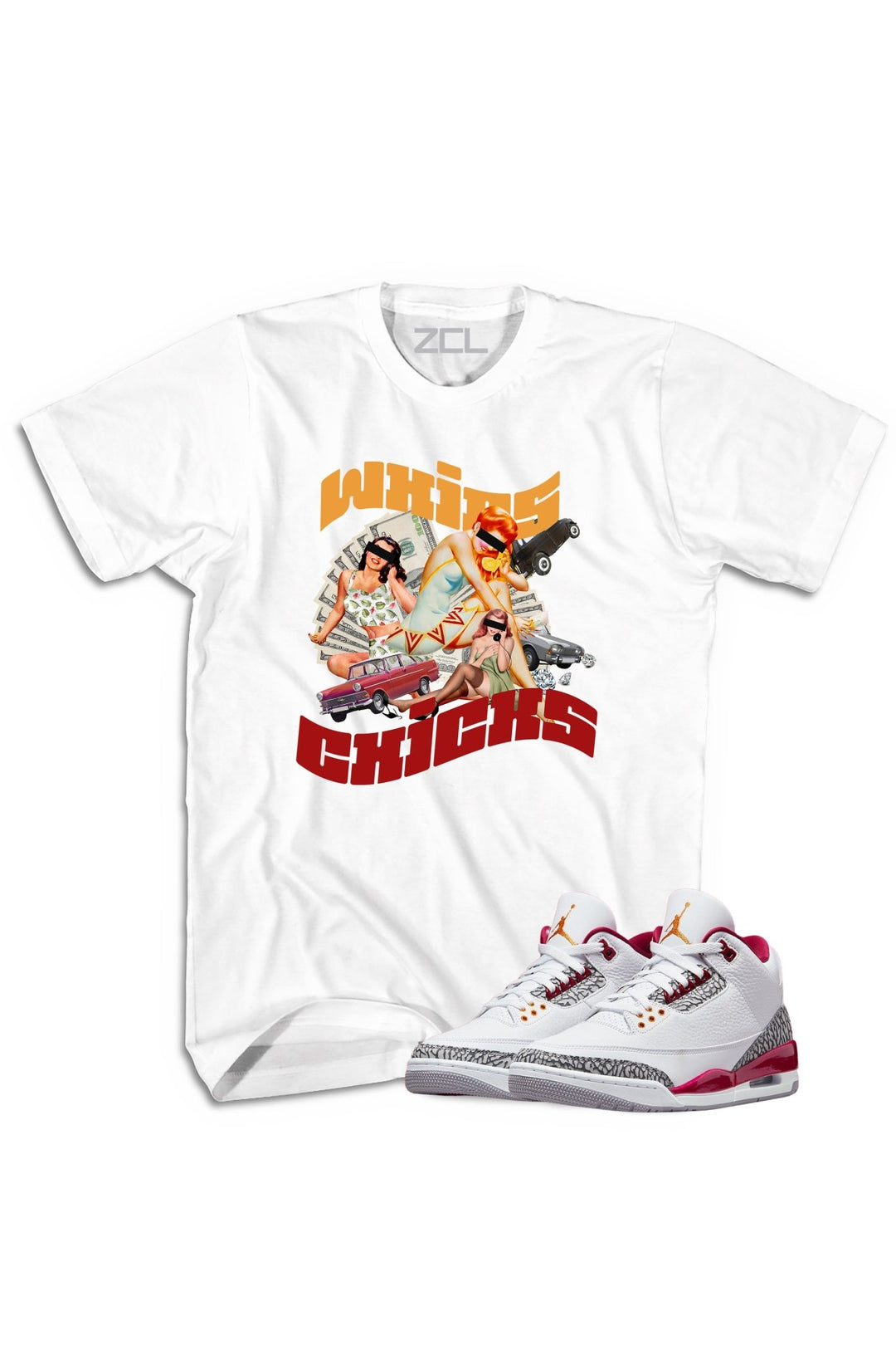 Air Jordan 3 "Whips & Chicks" Tee Cardinal Red - Zamage