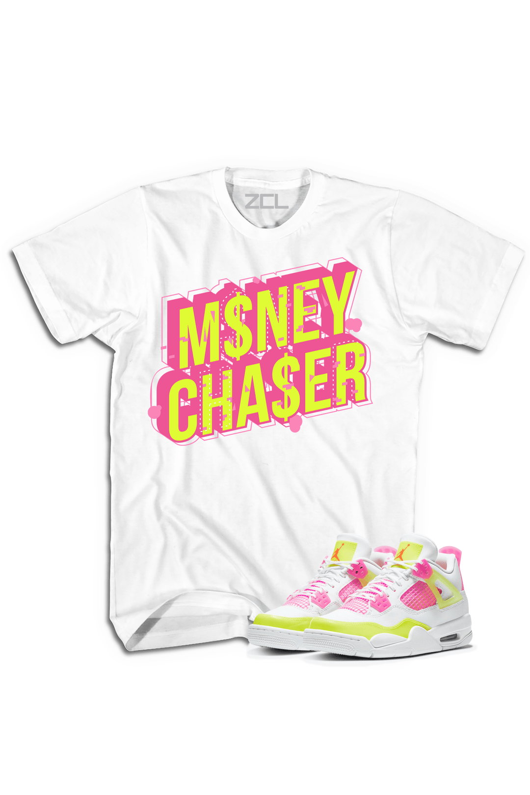 Air Jordan 4 GS "Money Chaser" Tee (Lemon Venom) - Zamage