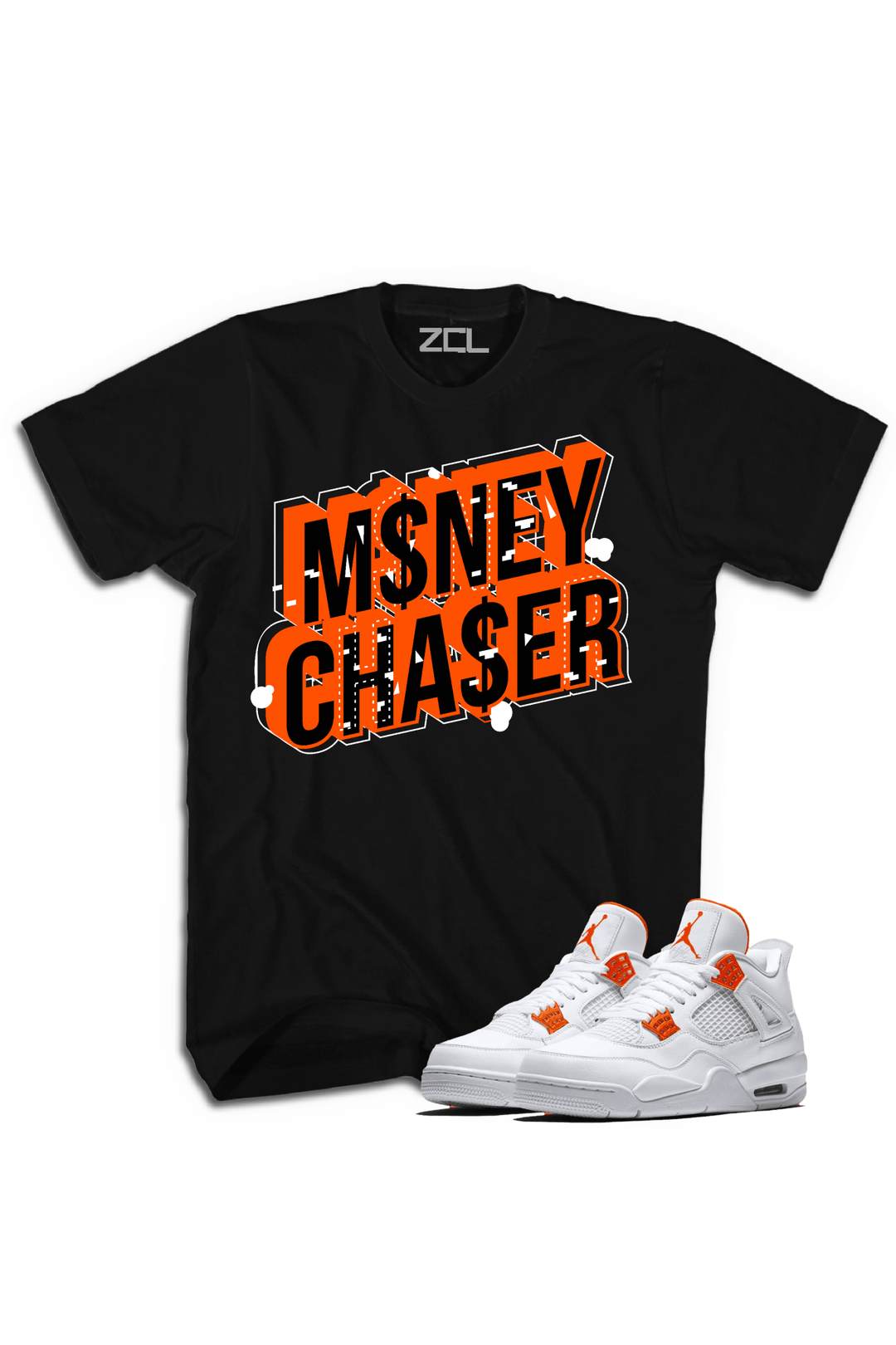 Air Jordan 4 "Money Chaser" Tee (Metallic Orange) - Zamage