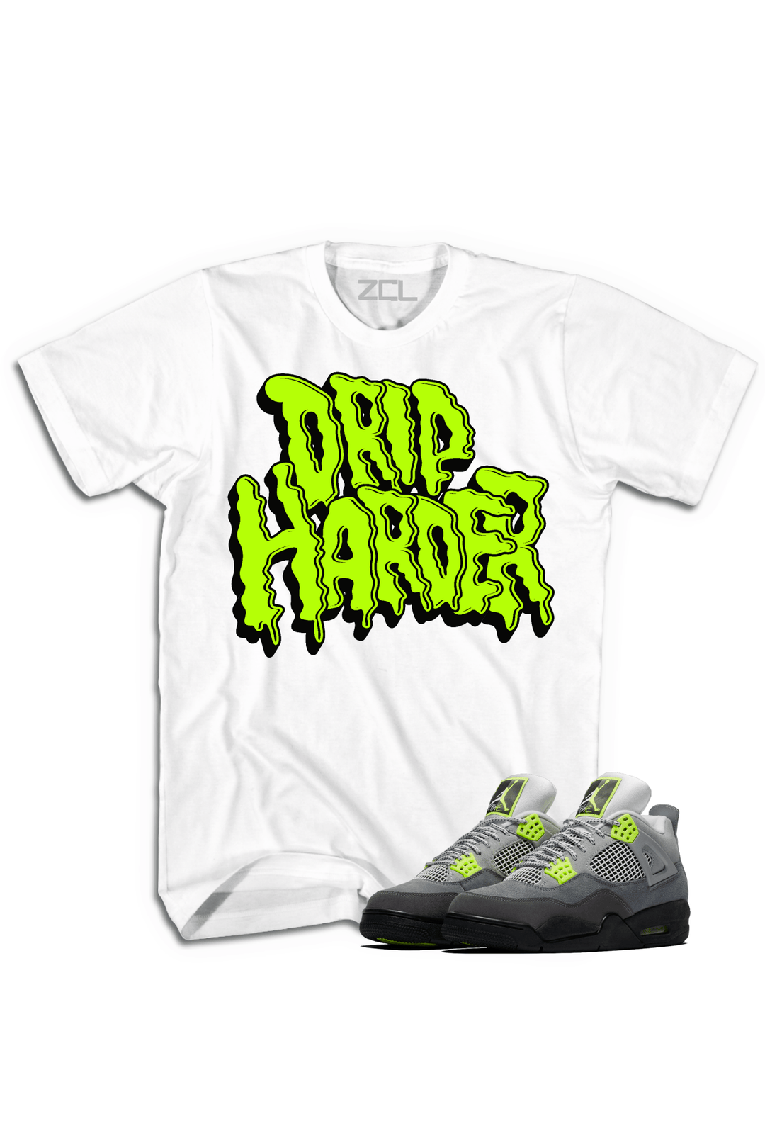 Air Jordan 4 Neon "Drip Harder" Tee - Zamage