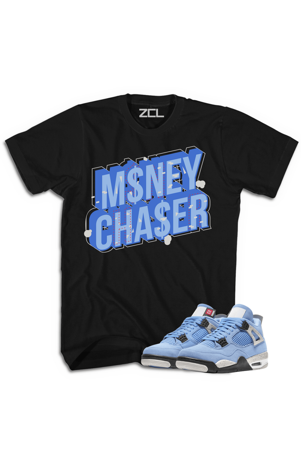 Air Jordan 4 SE "Money Chaser" Tee (University Blue) - Zamage