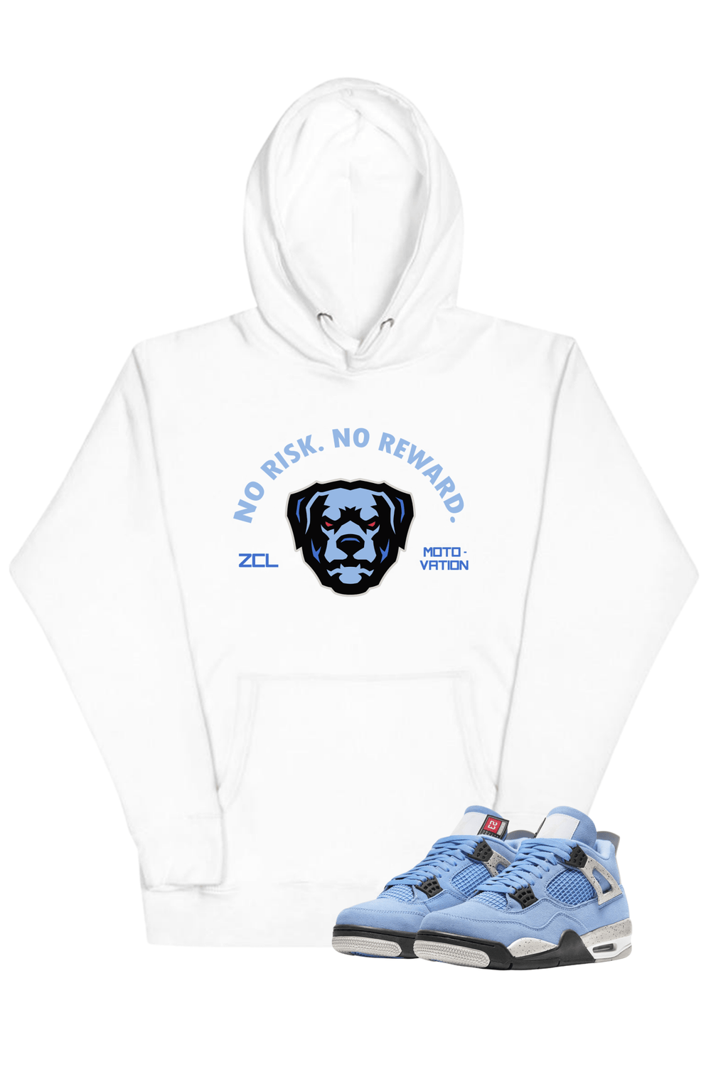 Air Jordan 4 SE "No Risk No Reward" Hoodie (University Blue) - Zamage