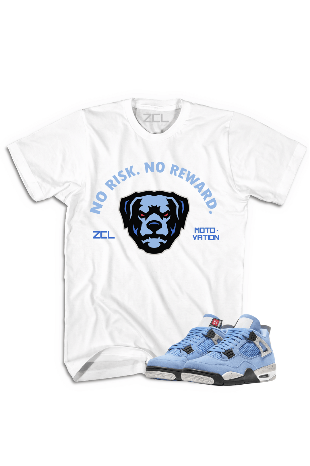 Air Jordan 4 SE "No Risk No Reward" Tee (University Blue) - Zamage