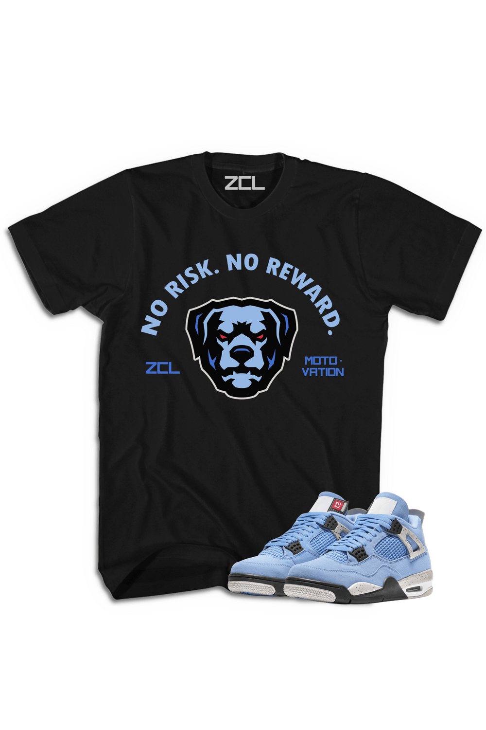 Air Jordan 4 SE "No Risk No Reward" Tee (University Blue) - Zamage