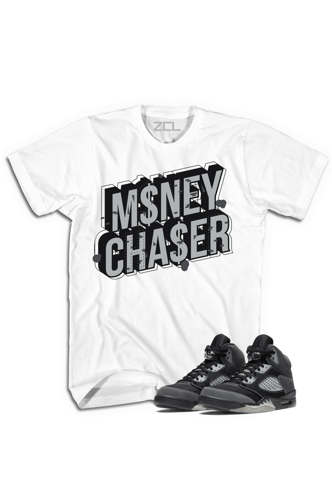 Air Jordan 5 "Money Chaser" Tee (Anthracite) - Zamage