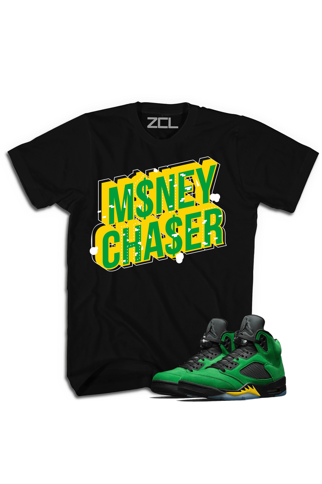 Air Jordan 5 "Money Chaser" Tee (Oregon Apple Green) - Zamage