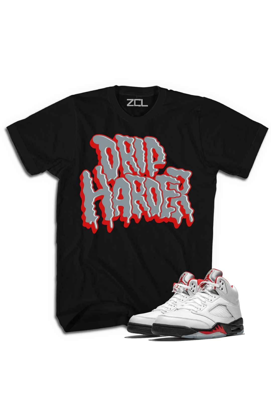 Air Jordan 5 Retro "Drip Harder" Tee (Fire Red) - Zamage