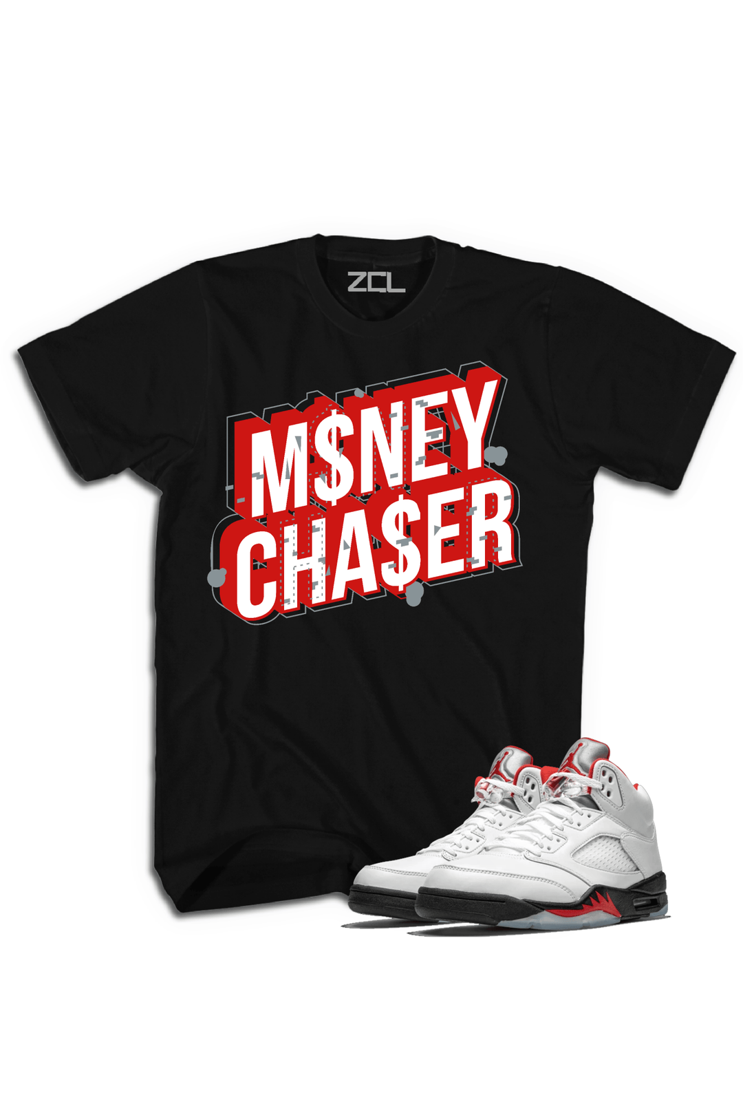Air Jordan 5 Retro "Money Chaser" Tee (Fire Red) - Zamage