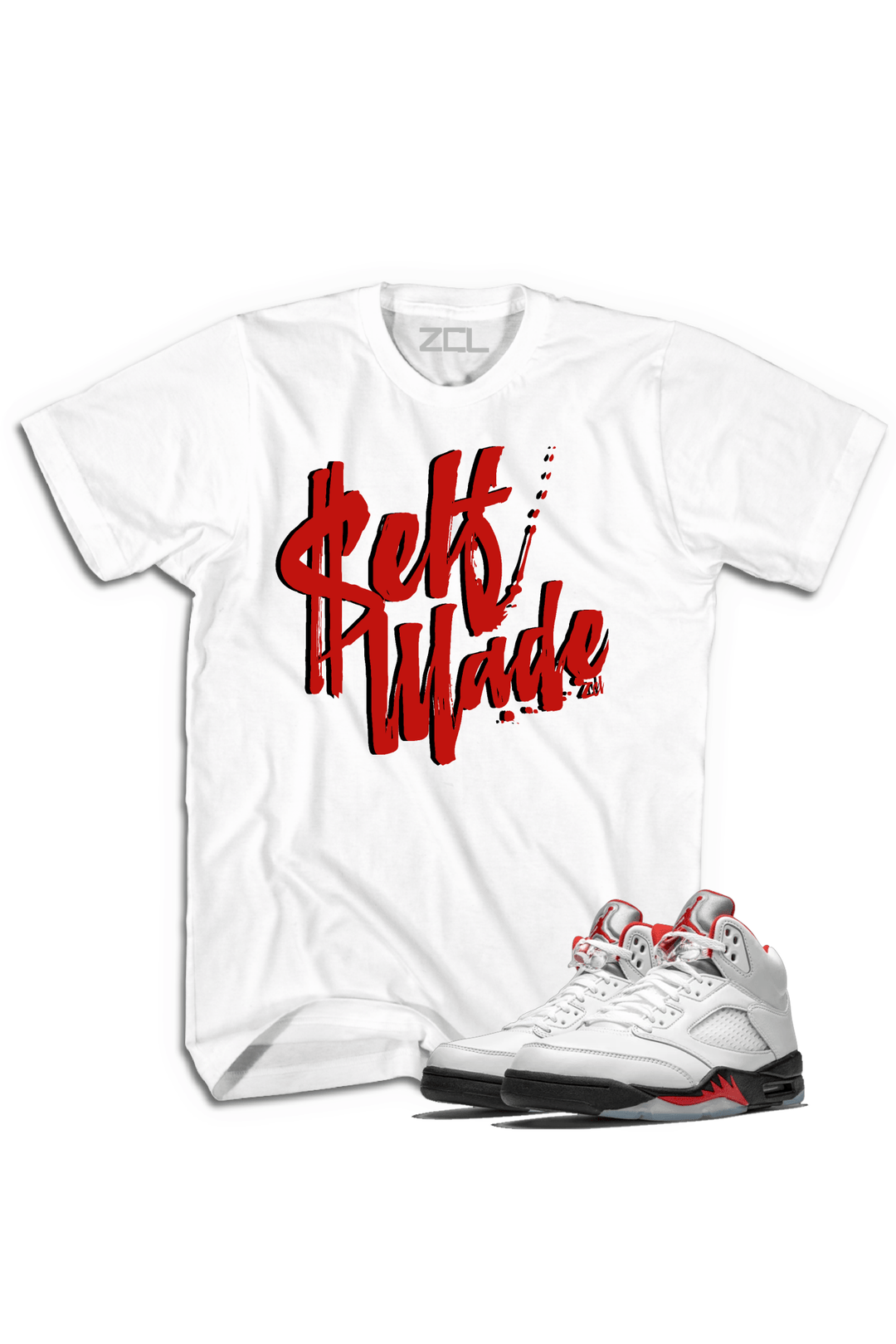Air Jordan 5 Retro "Self Made" Tee (Fire Red) - Zamage