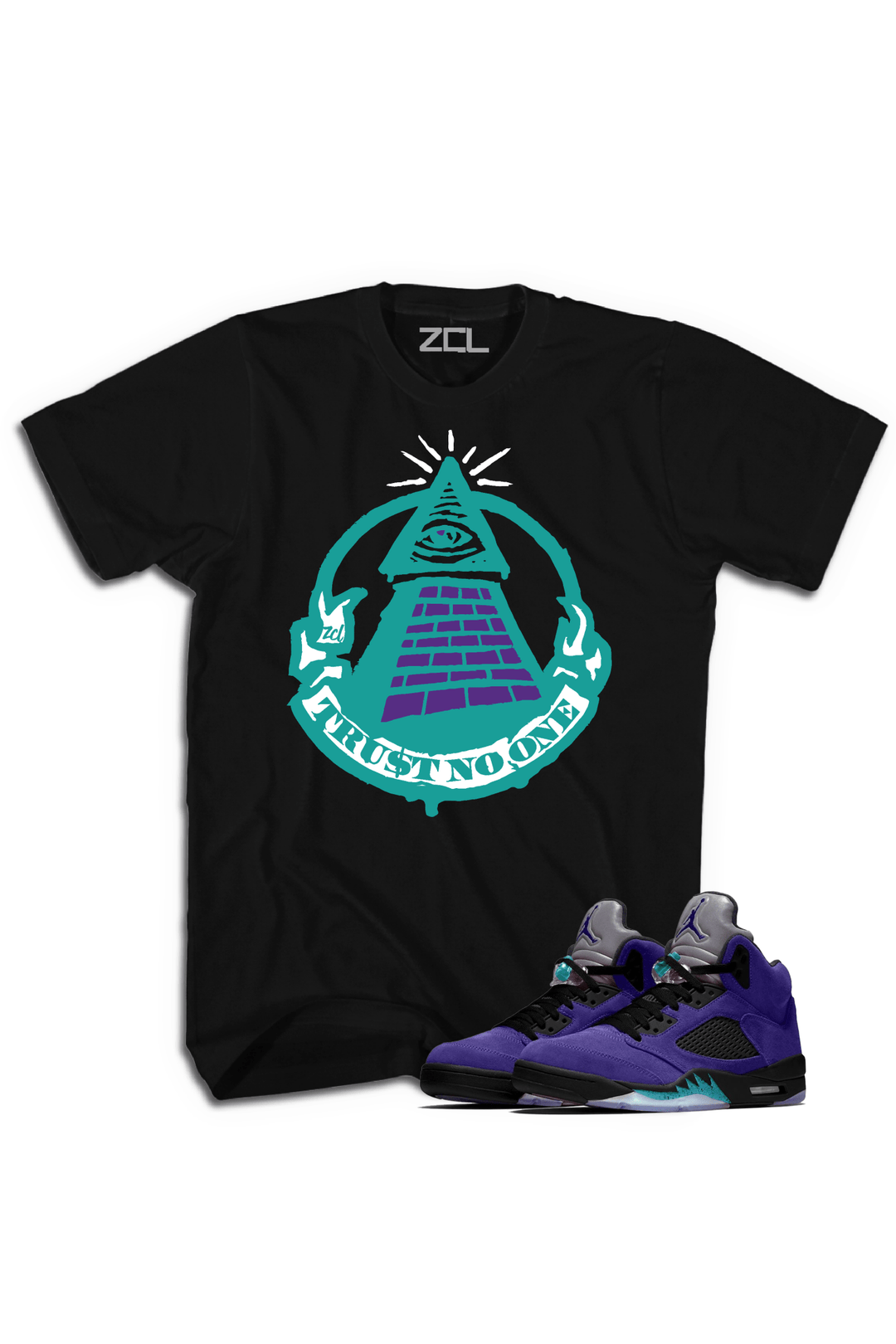 Air Jordan 5 Retro "Trust No One" Tee (Purple Grape) - Zamage