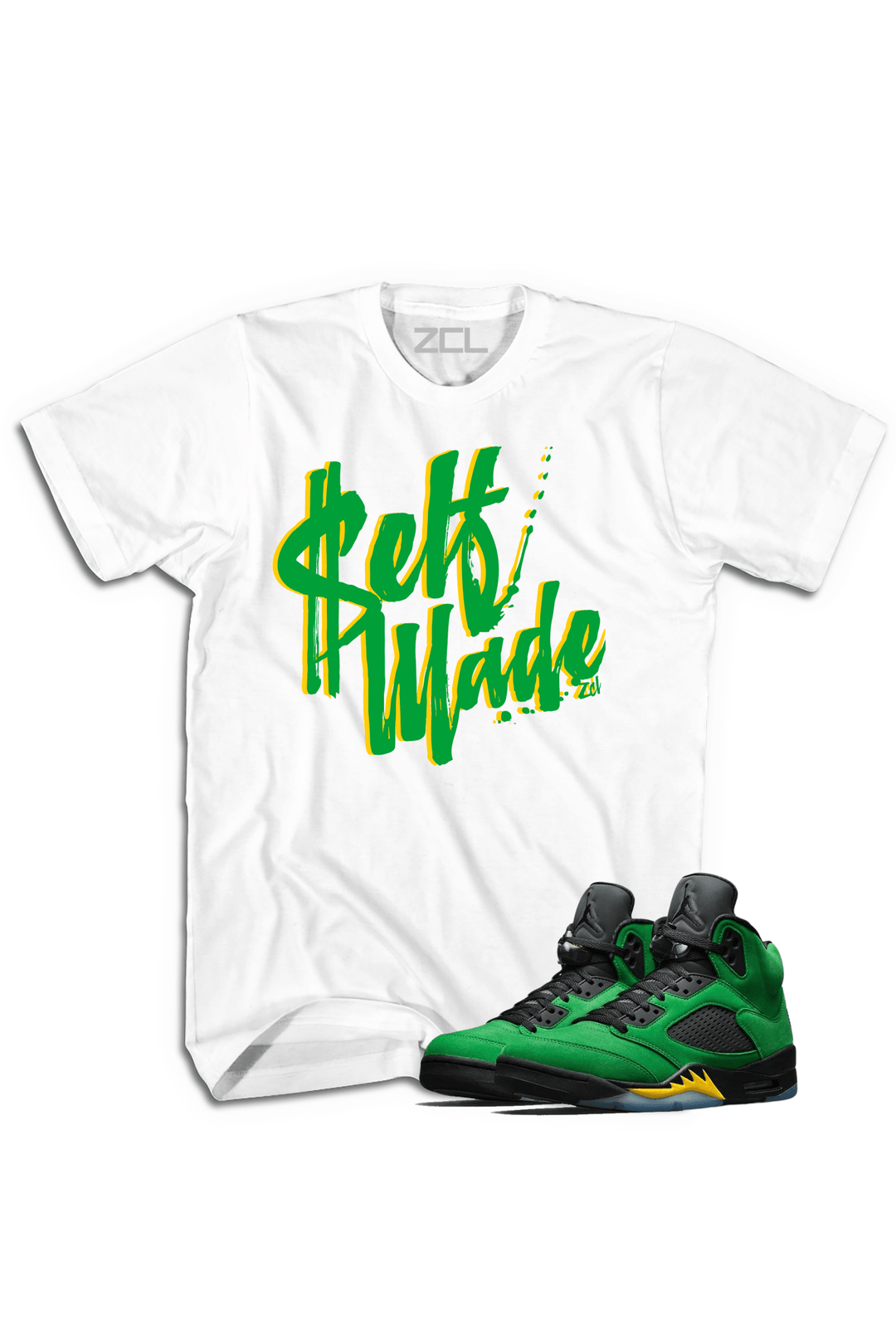 Air Jordan 5 "Self Made" Tee (Oregon Apple Green) - Zamage