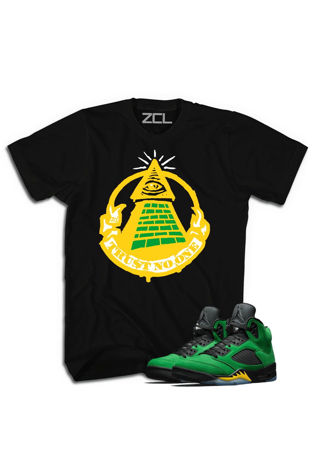 Air Jordan 5 "Trust No One" Tee (Oregon Apple Green) - Zamage