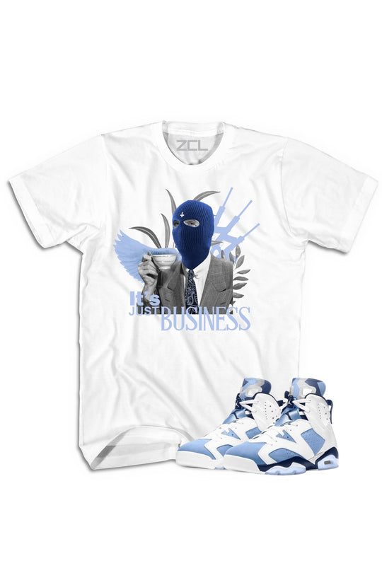 Air Jordan 6 "It's Just Business" Tee UNC White - Zamage