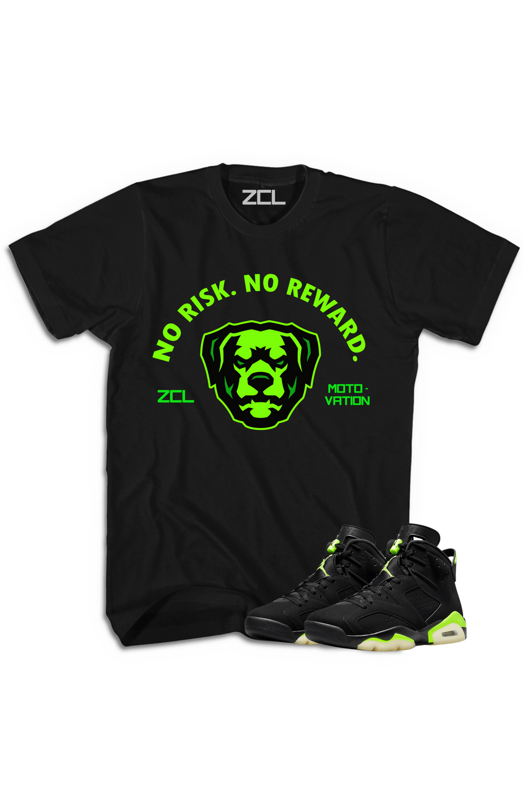 Air Jordan 6 "No Risk No Reward" Tee (Electric Green) - Zamage