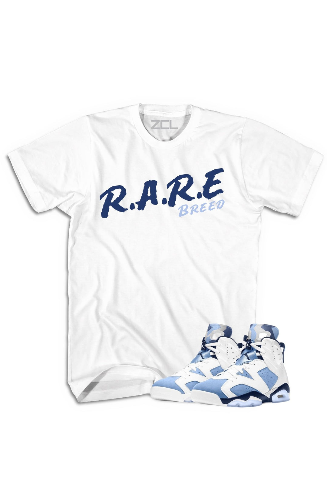 Air Jordan 6 "Rare Breed" Tee UNC White - Zamage